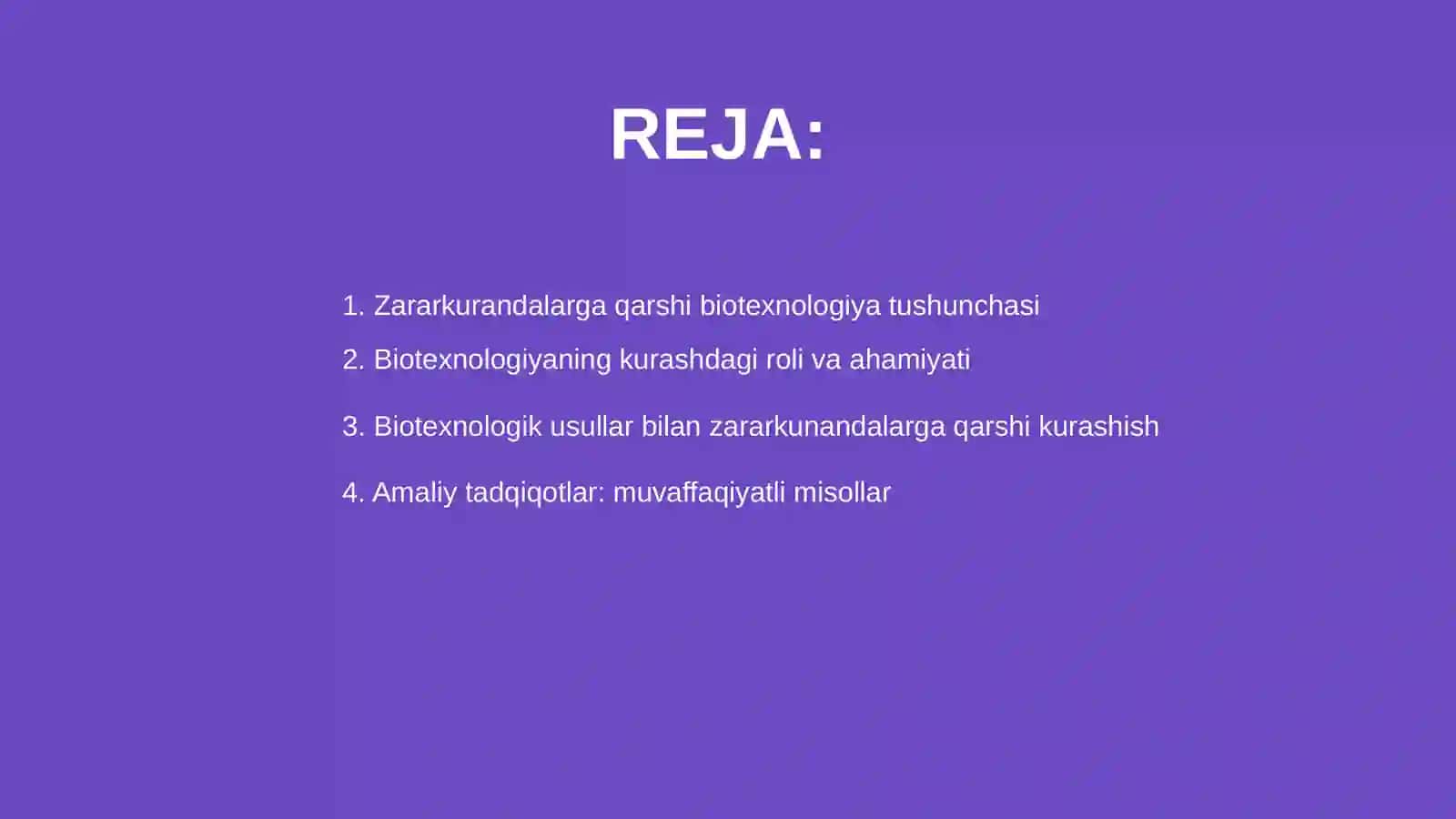 Zararkurandalarga qarshi biotexnologiya 2