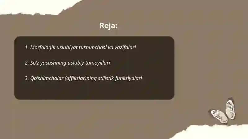 Morfologik uslubiyat 2