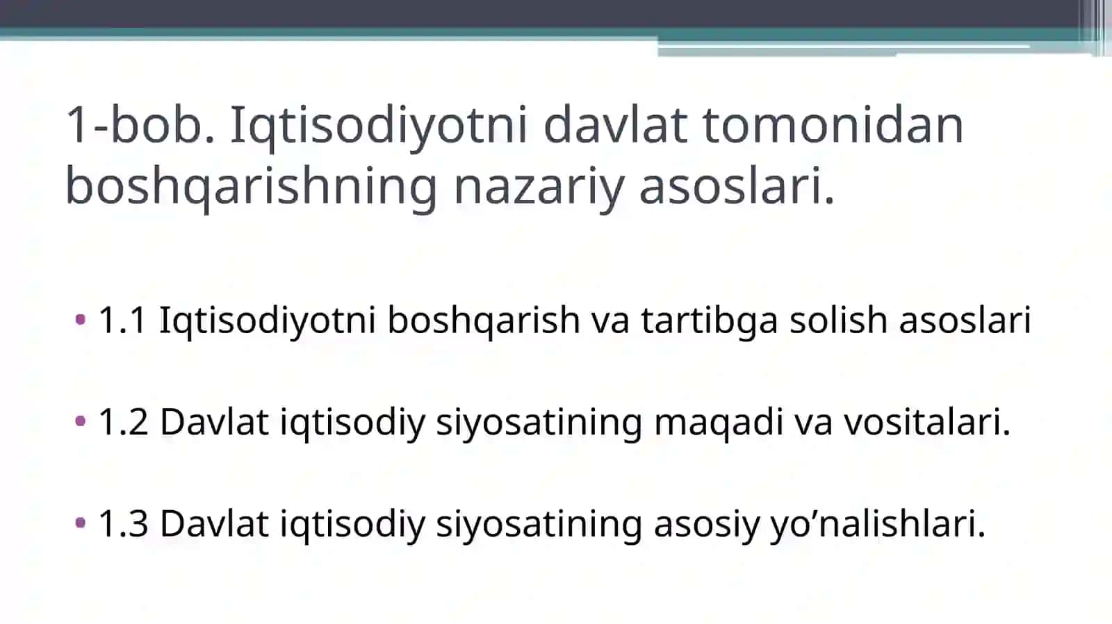 Iqtisodiyotni davlat tomonidan tartibga solishning mohiyati, shakllari va usullari 2