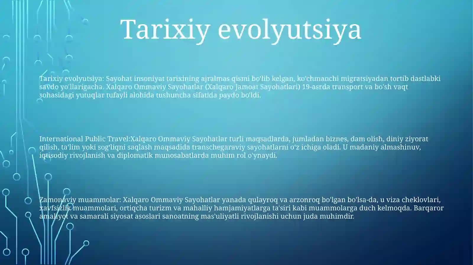 Xalqaro Ommaviy Sayohatlar 2