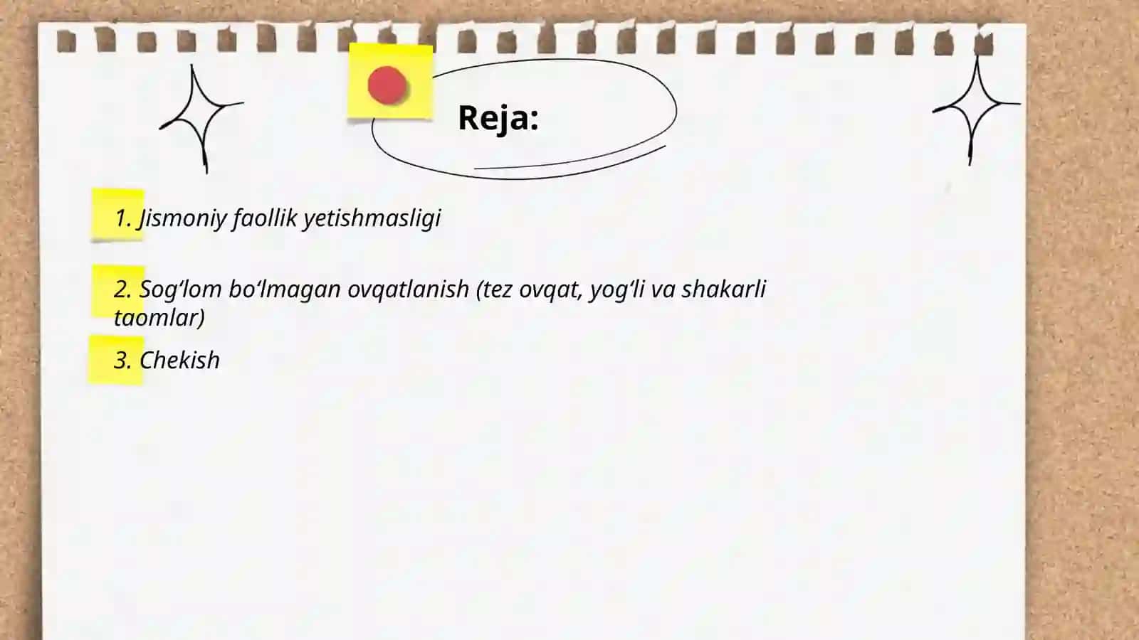 Notoʻgʻri turmush tarzi 2