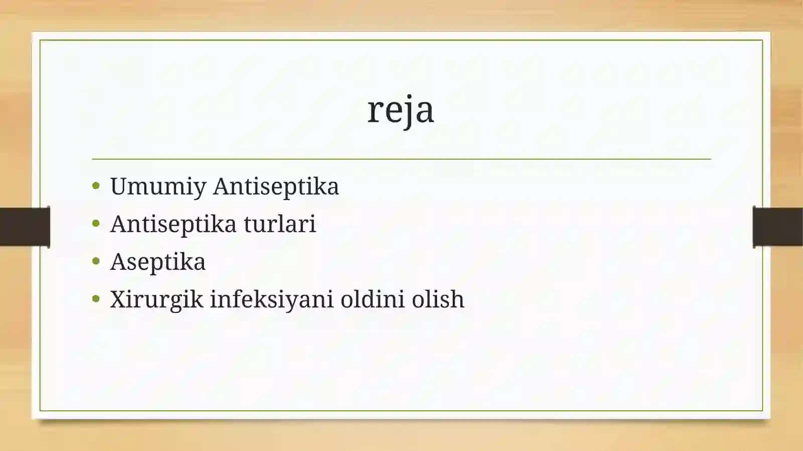Atiseptika va Aseptika 2