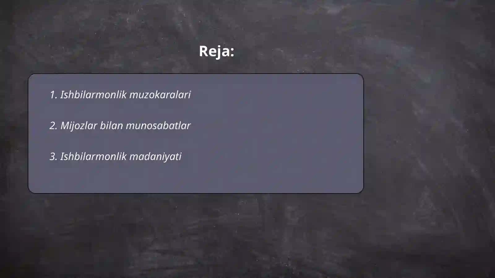 Ishbilarmonlik muzokaralari 2