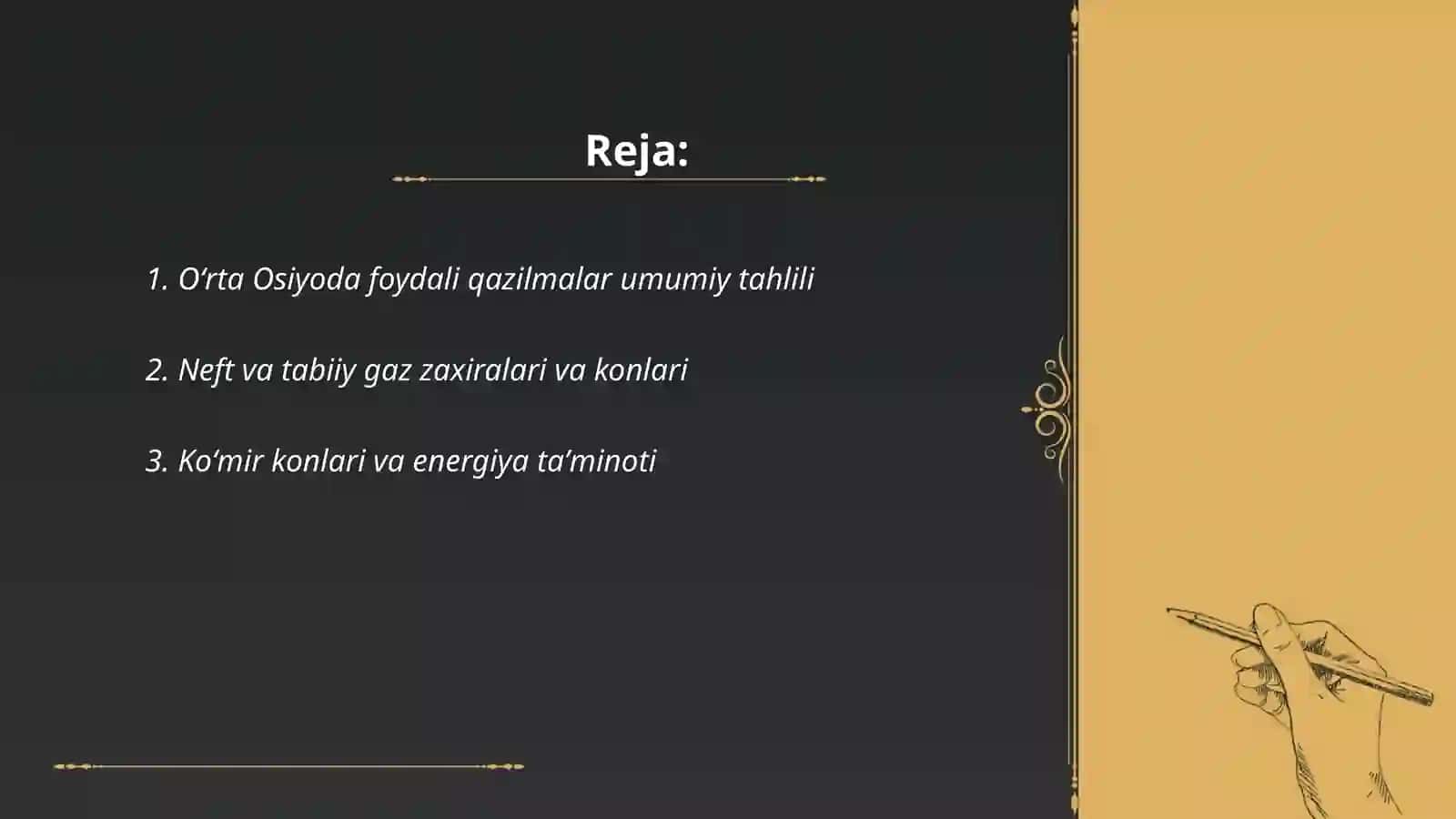 Oʻrta Osiyo foydali qazilmalari 2