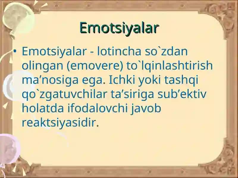 Emotsiyalar 2