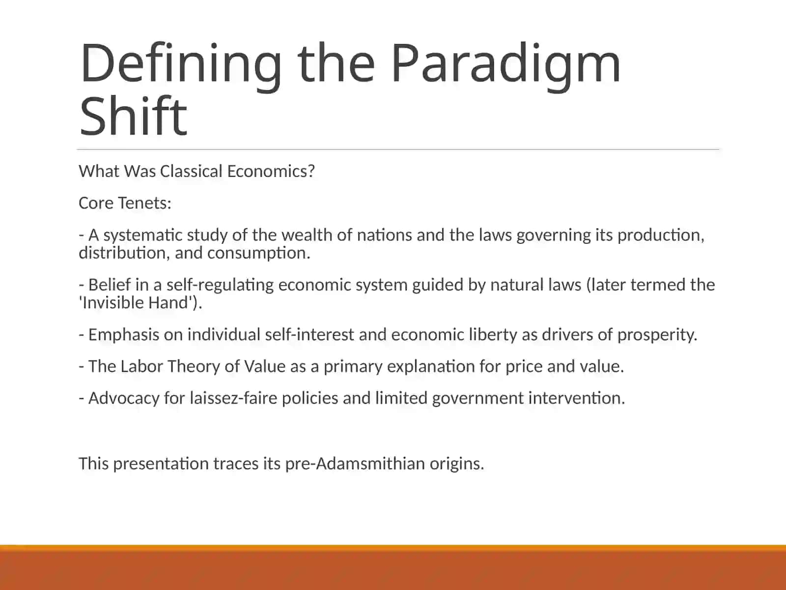 The Genesis of Classical Economics 2