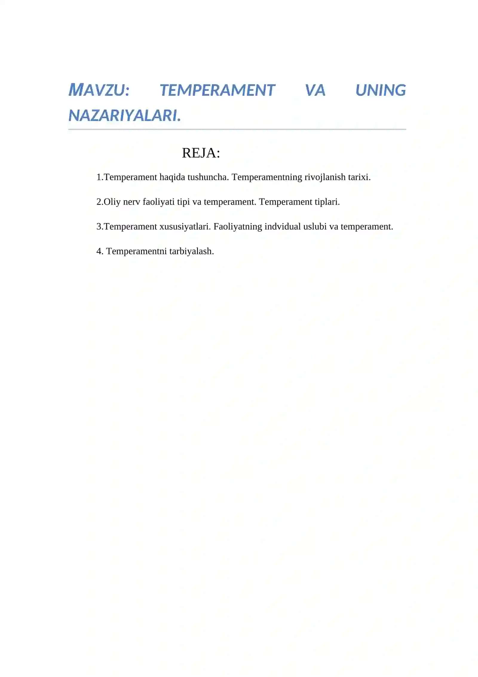 TEMPERAMENT VA UNING NAZARIYALARI 2