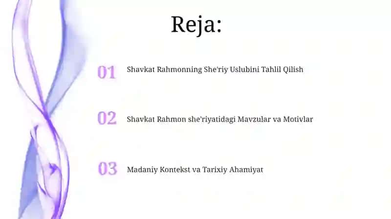 Shavkat Rahmon She'riyatidagi Mavzular va Motivlar 2