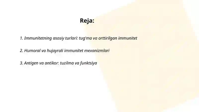 Immunitet. Mikraorganizmlar va ular keltirib chiqaradigan kasalliklar 2