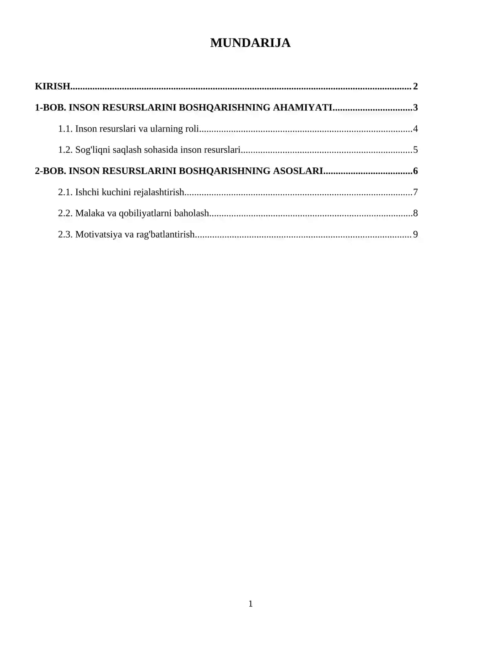 Inson resurslarini boshqarishning asosiy bosqichlari 2