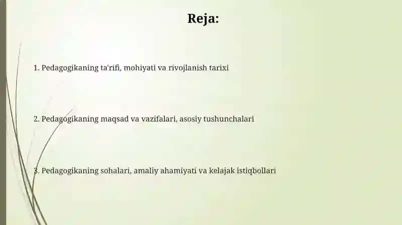 Pedagogika fani, uning maqsad vazifalari 2