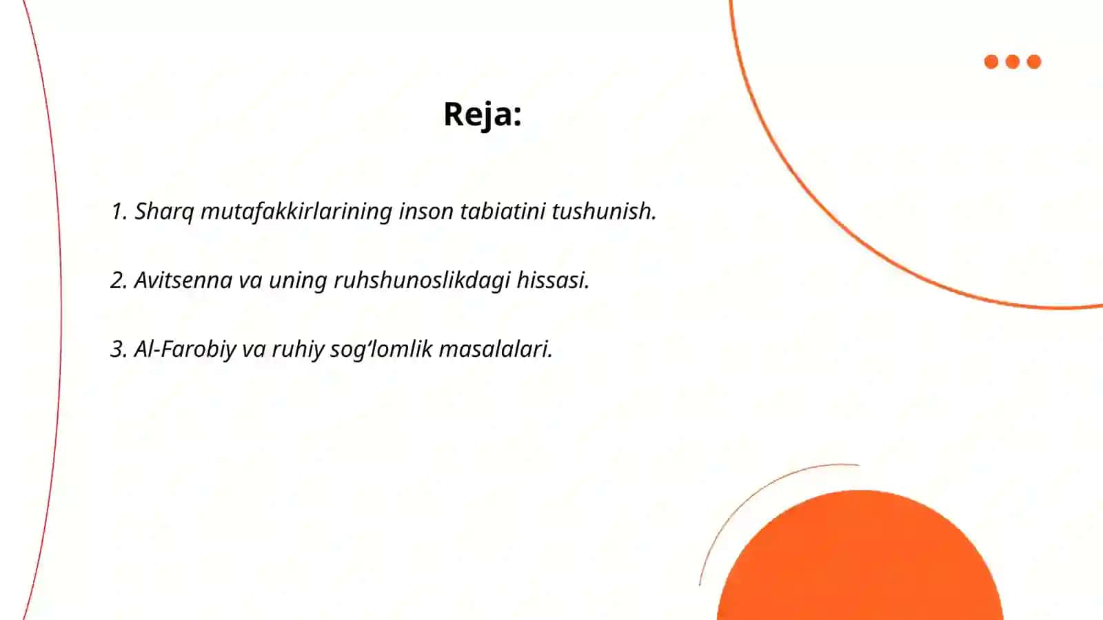 Sharq mutafakkirlarining psixologik qarashlari 2