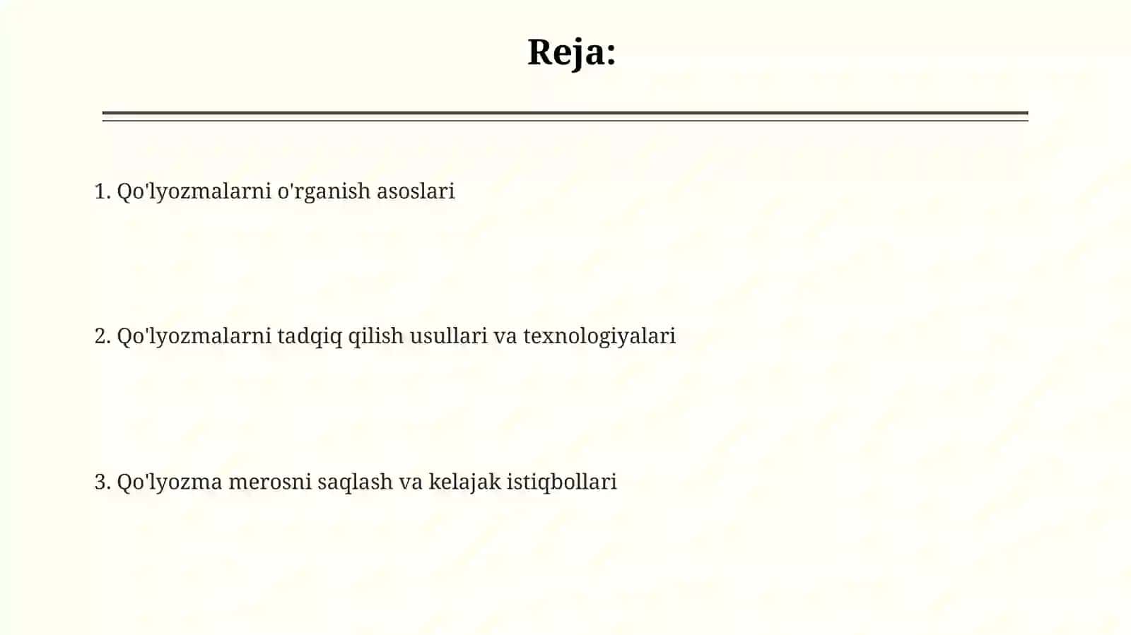 Qoʻlyozma materiallarni oʻrganish 2