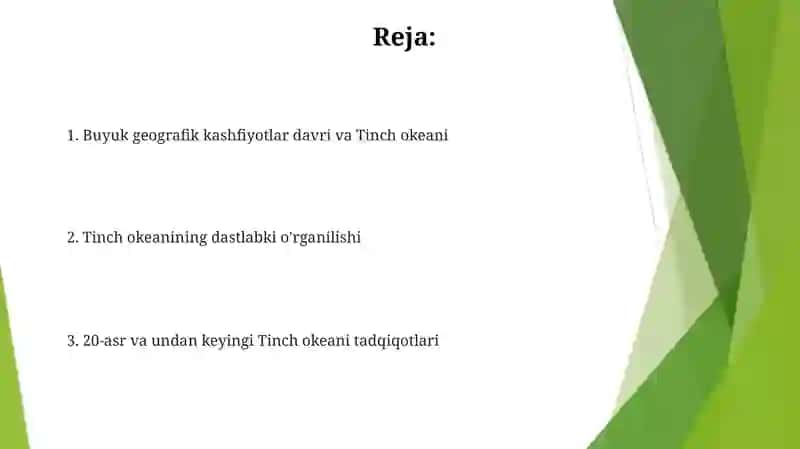 Tinch okeanini oʻrganilish tarixi 2
