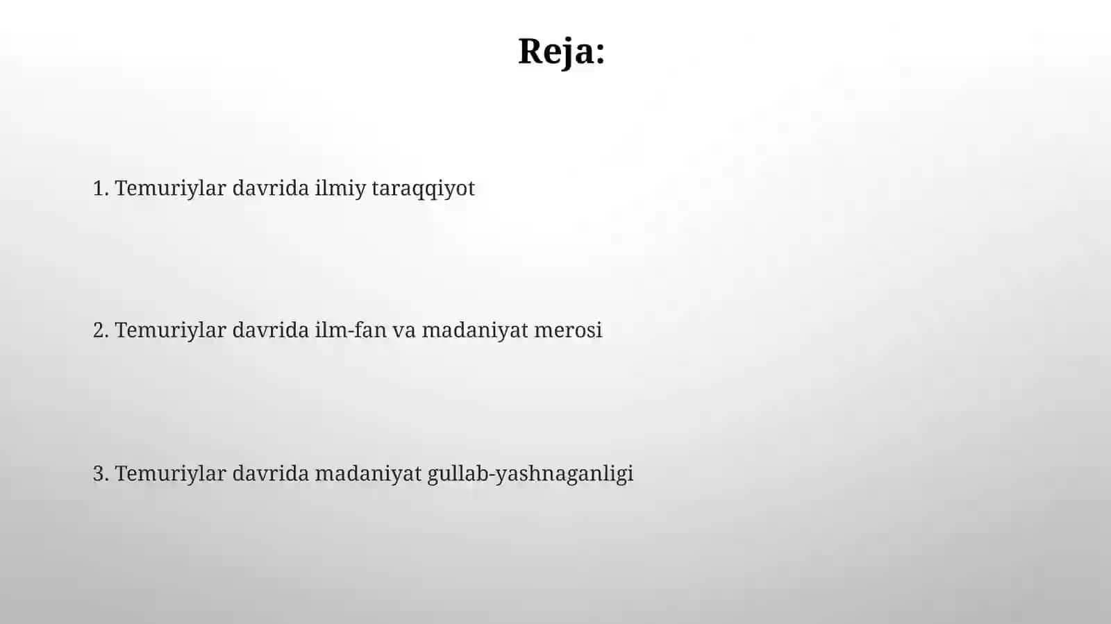 Temuriylar davrida ilmiy taraqqiyot 2