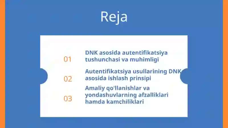 DNK asosida autentifikatsiyalash usuli 2