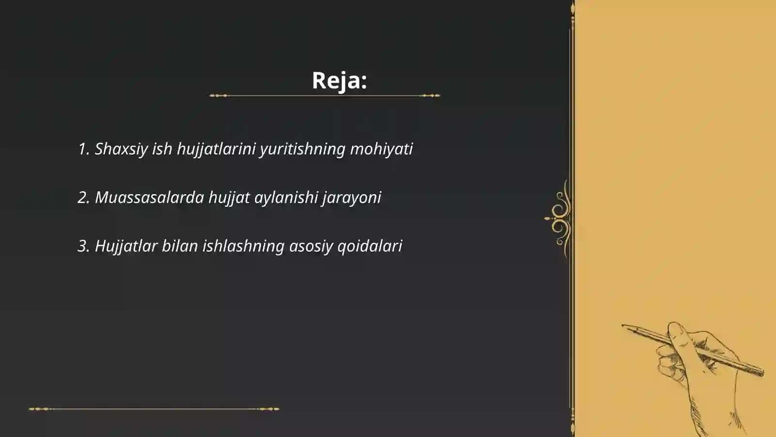 Shaxsiy ish hujjatlarini yuritish 2