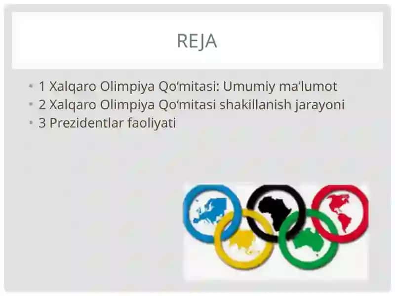Xalqaro olimpiya Qo'mitasi prezidentlari va ularni faoliyati. 2