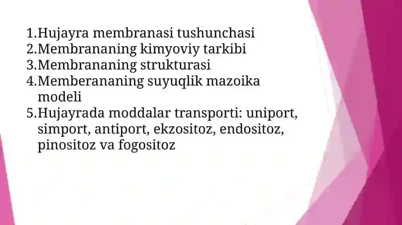Hujayra membranasi va uning tuzilishi 2