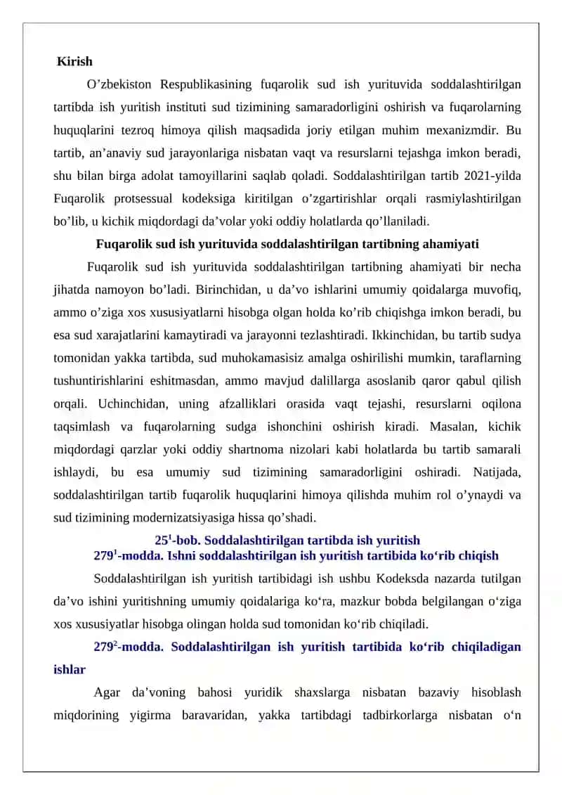 Soddalashtirilgan tartibda ish yuritish 2