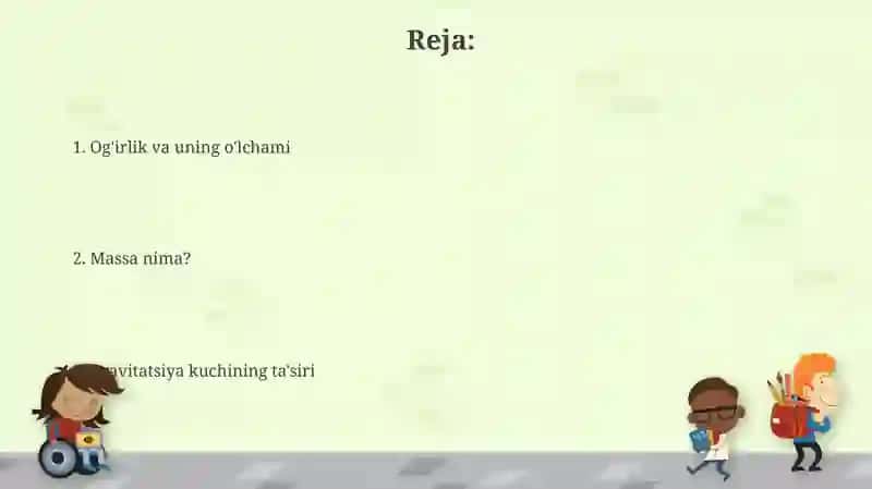 Og'irlik va gravitatsiya kuchi 2