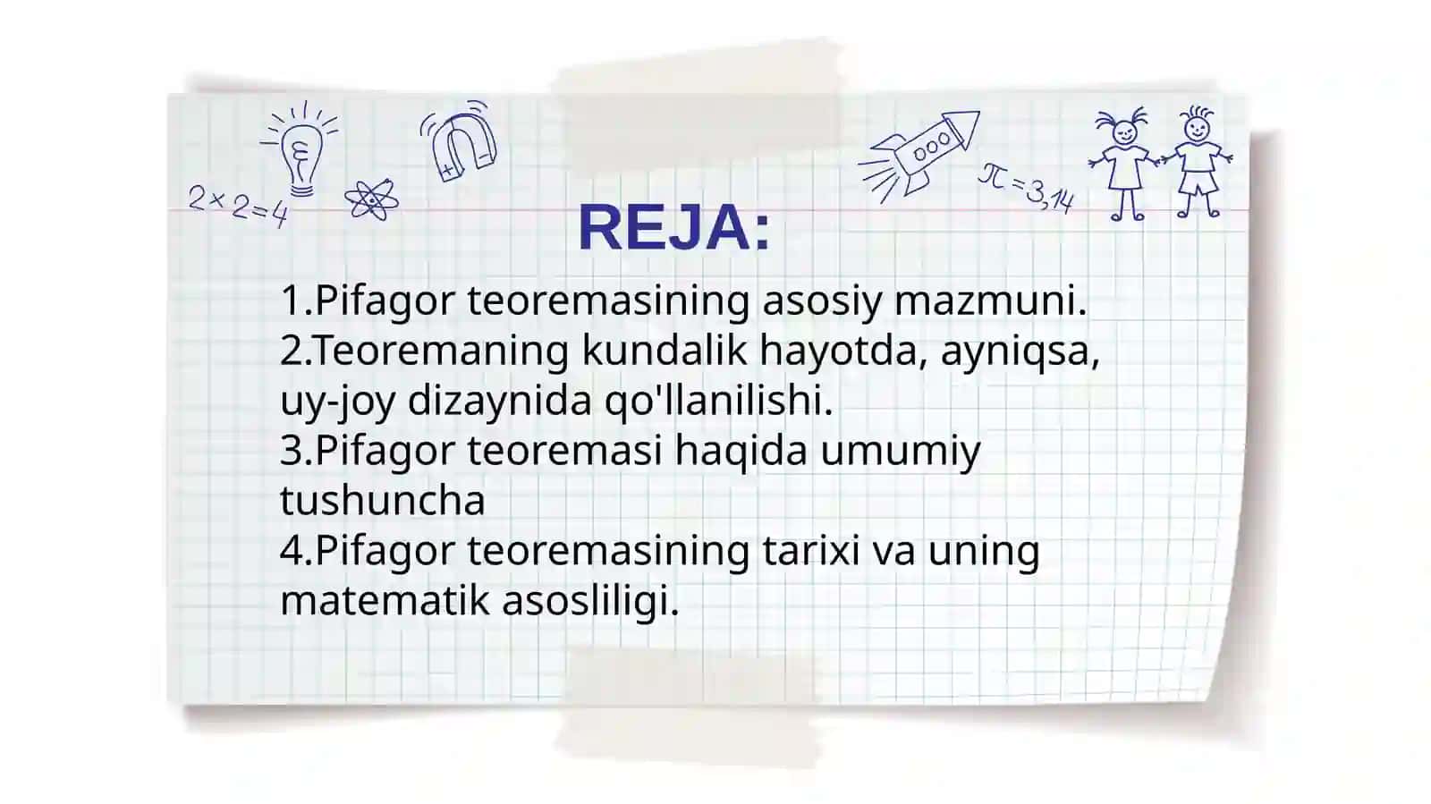 Pifagor teoremasini tatbiģi 2