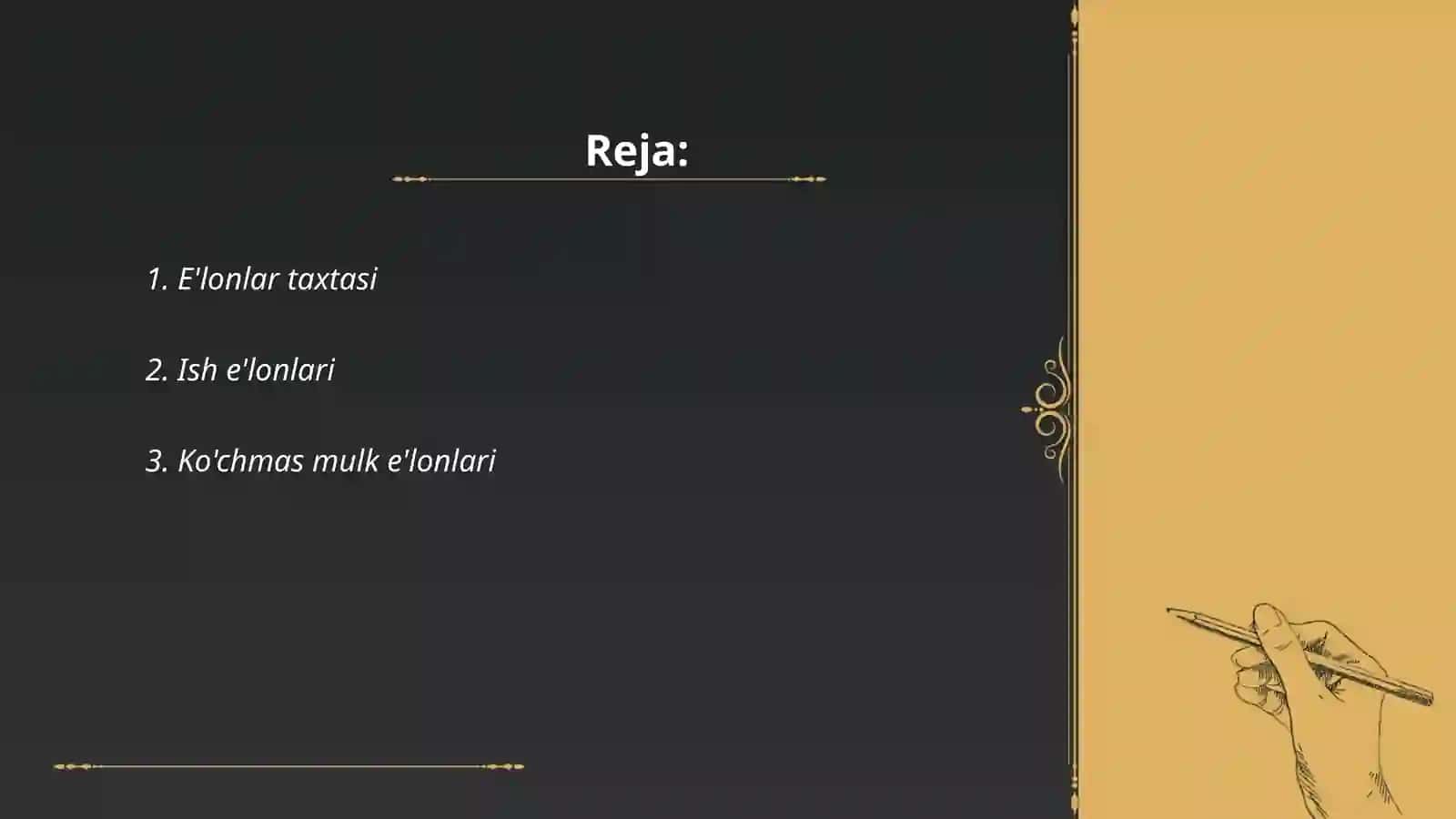 E'lonlar taxtasi 2
