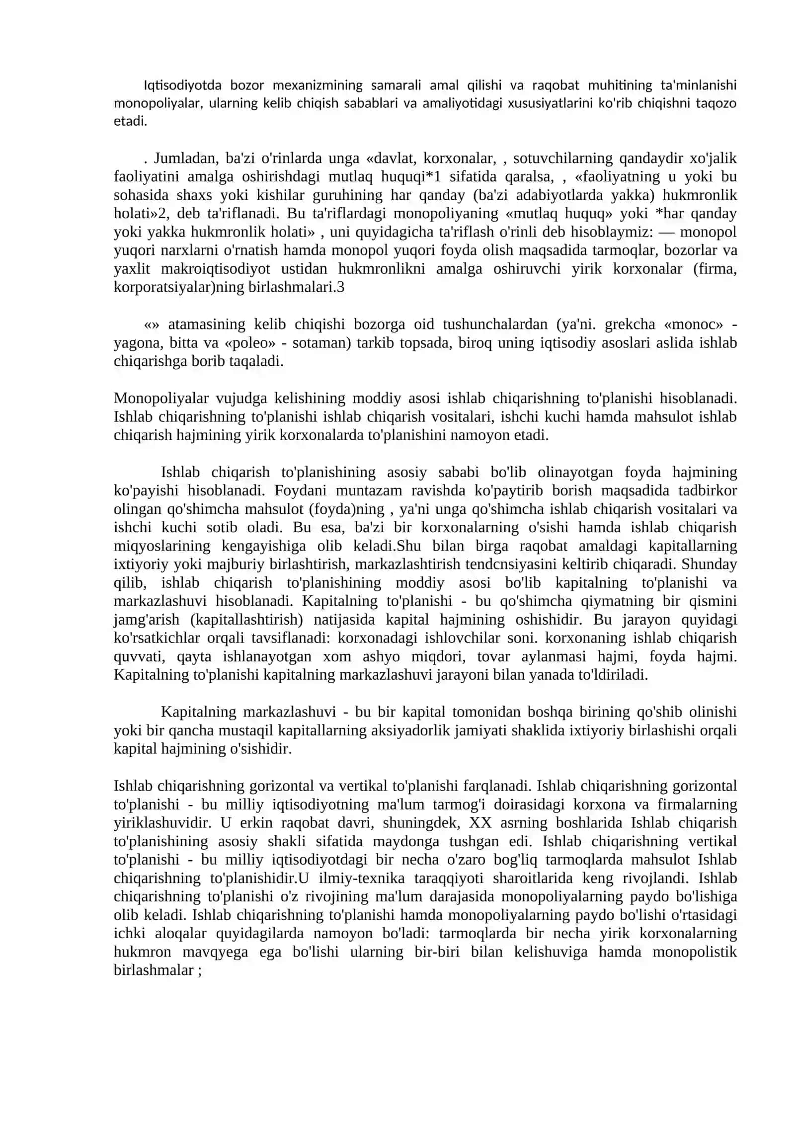 Monopoliya va Monopsoniya 2