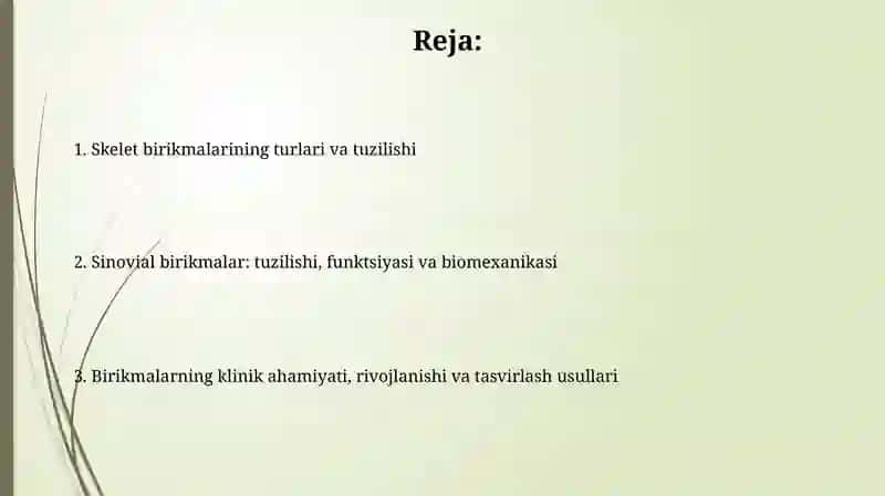 Suyaklarning oʻzaro birikishi -sindesmalogiy 2