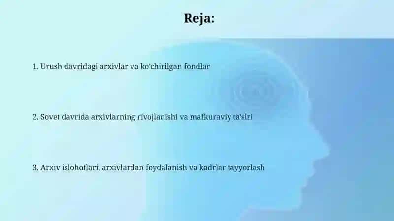 1941-1990yillarda O‘zbekistonda arxivishi 2
