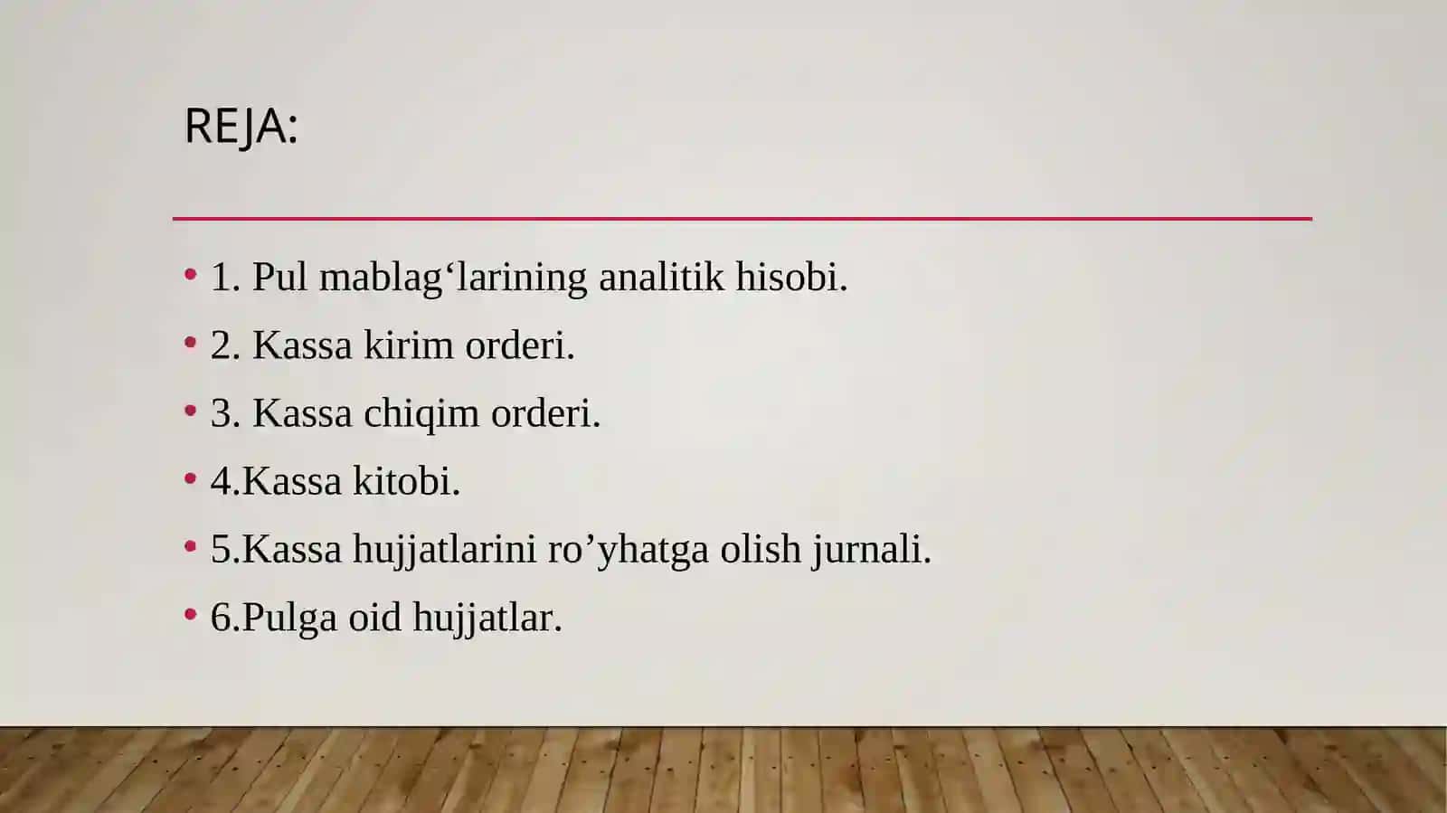 kassa operatsiyalari hisobini avtomatlashtirish 2