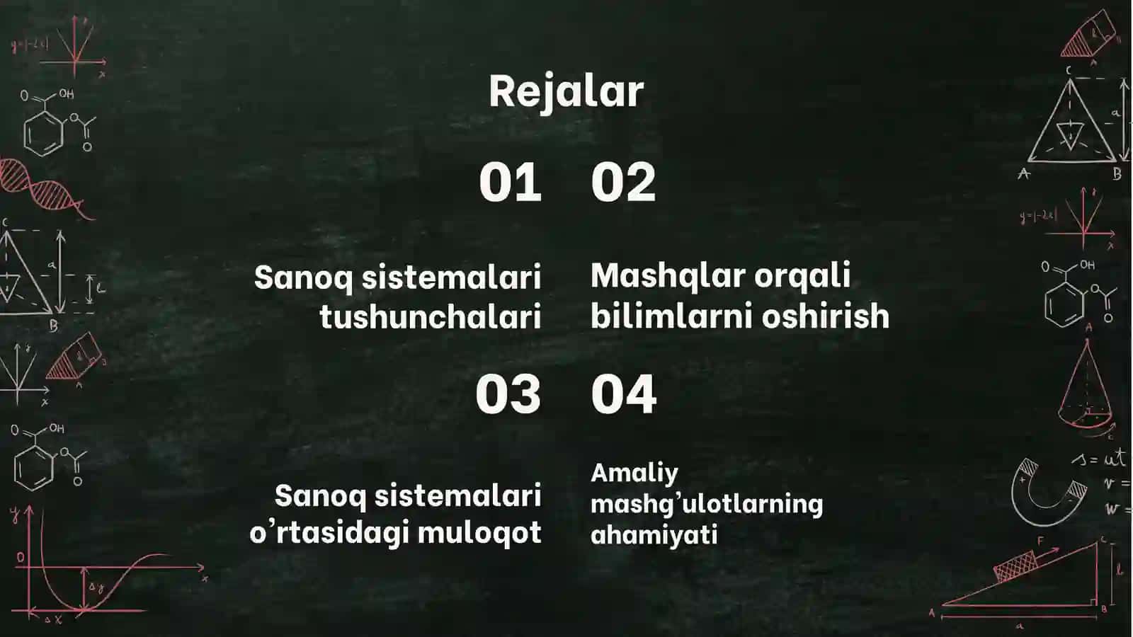 Sanoq sistemalari oʻrtasida oʻtkazish mashqlari 2