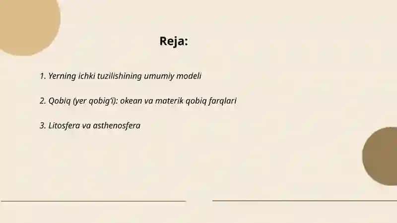 Yerning ichki tuzilishi 2