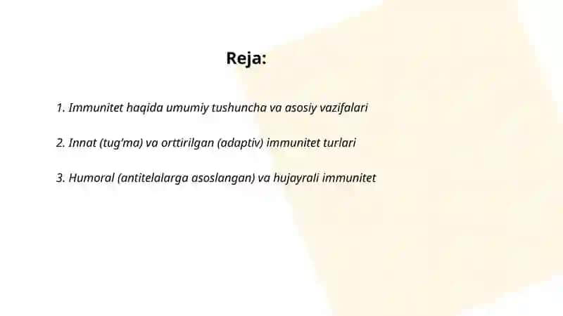 Immunitet xakida tushuncha 2