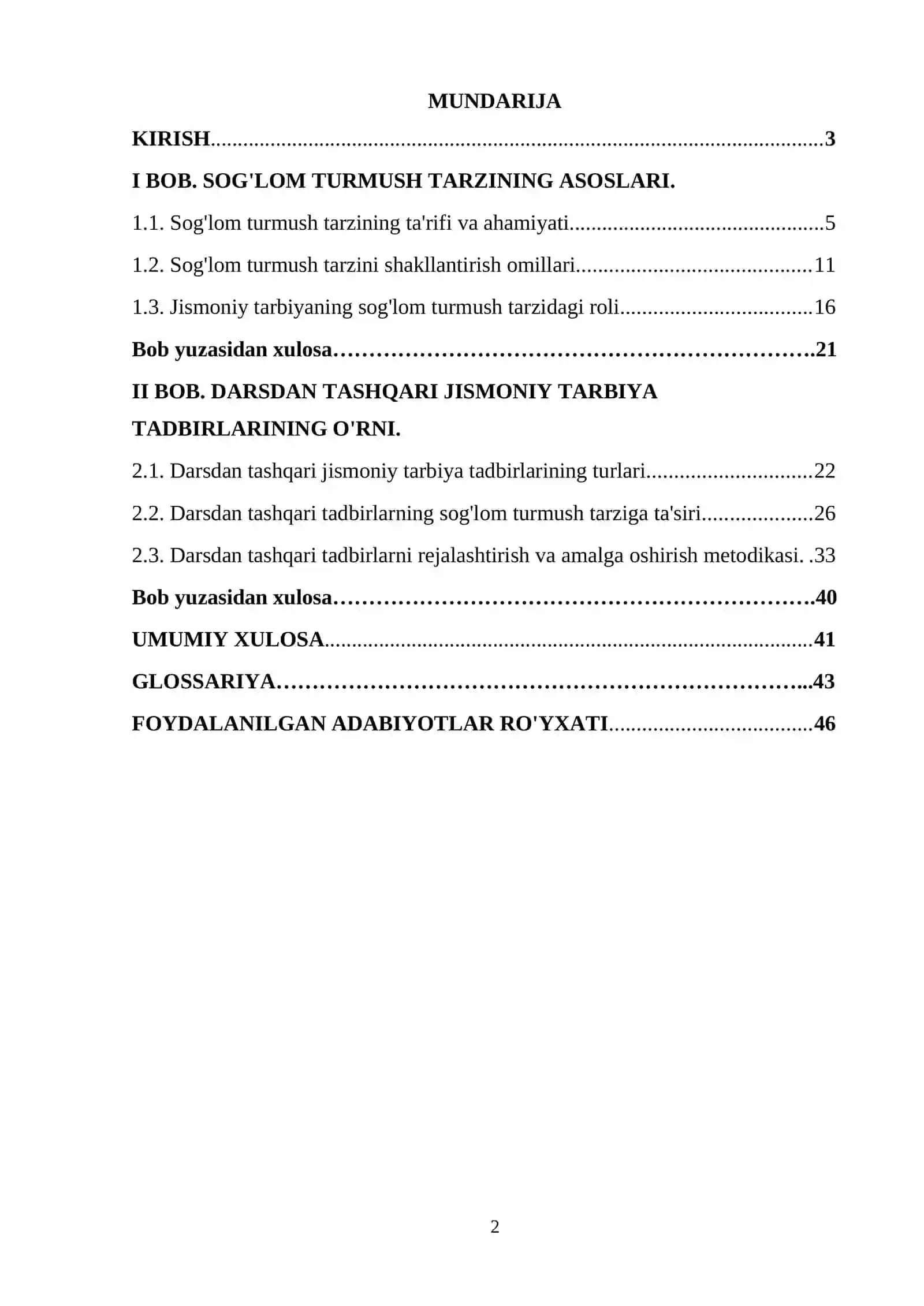 Darsdan tashqari jismoniy tarbiya tadbirlarining o'rni 2