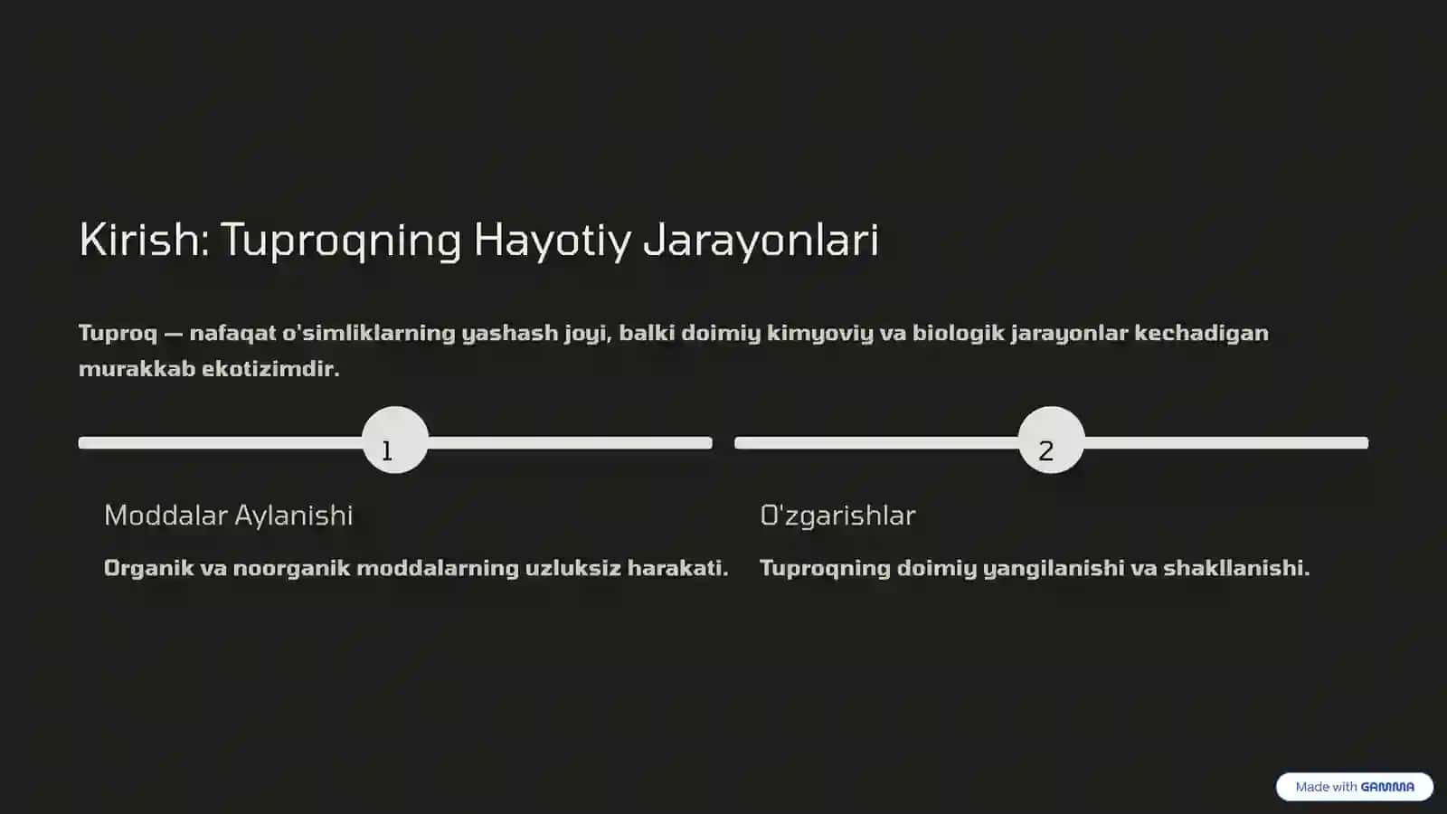 Tuproq: Moddalar Aylanishining Markazi 2
