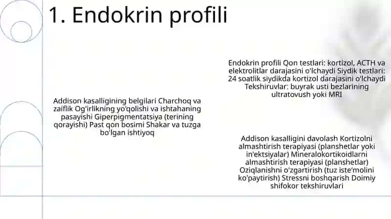Addison Kasalligi Simptomatologiyasi 2