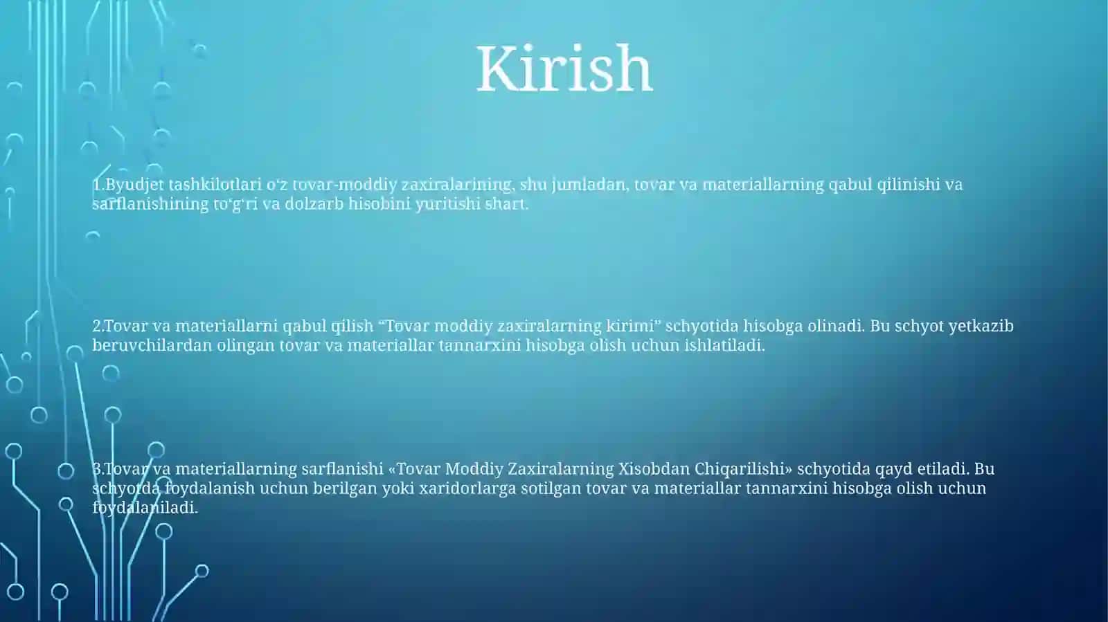 Tovar Moddiy Zaxiralarning Kirimi Hamda Xisobdan Chiqarilishi Hisobi 2