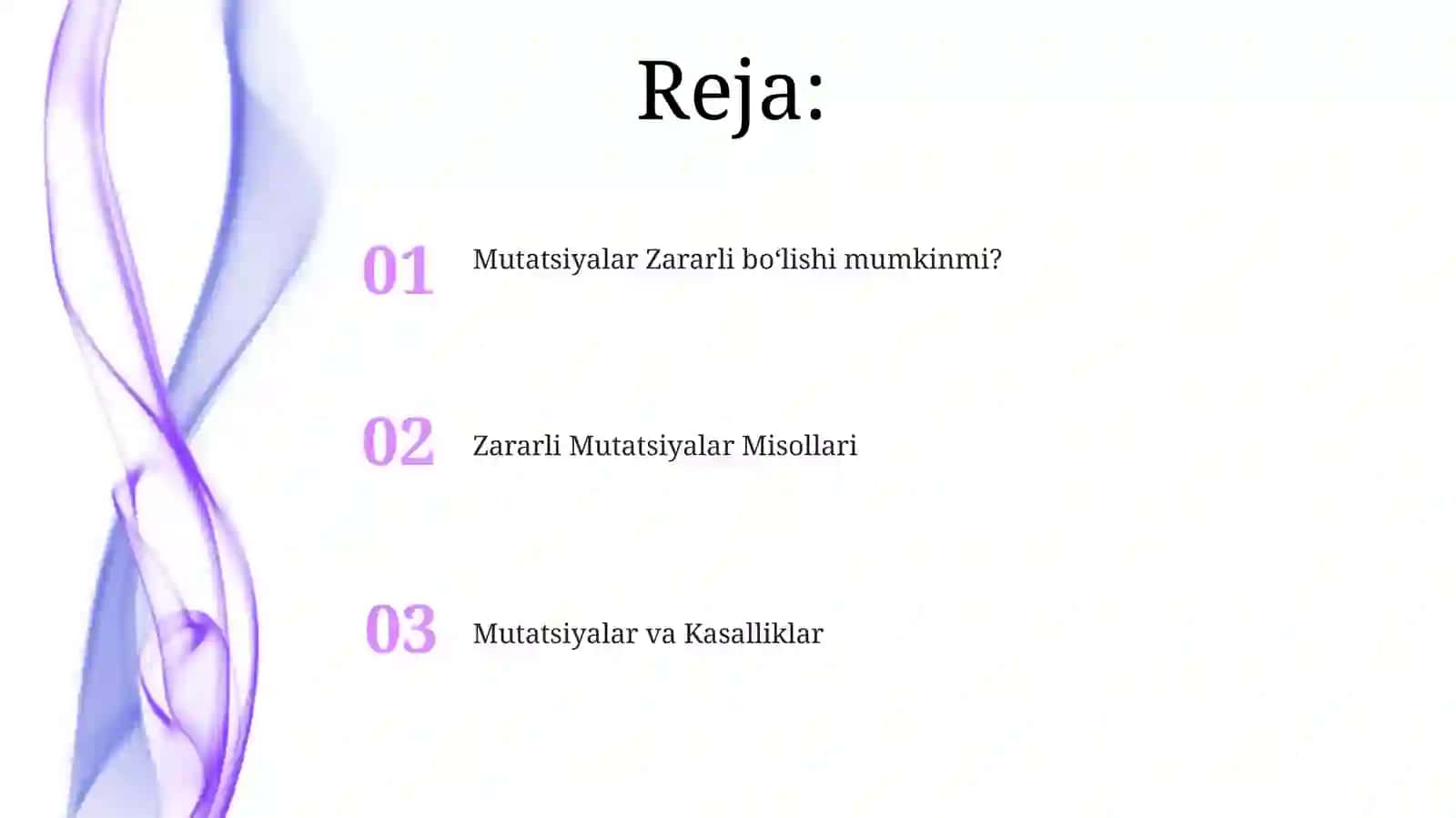 Mutatsiyalar va Kasalliklar 2