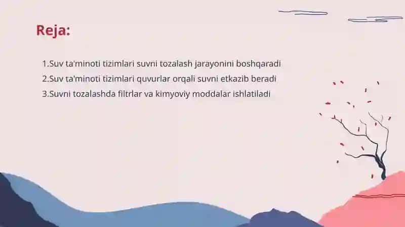 Suv ta'minoti tizimlari 2