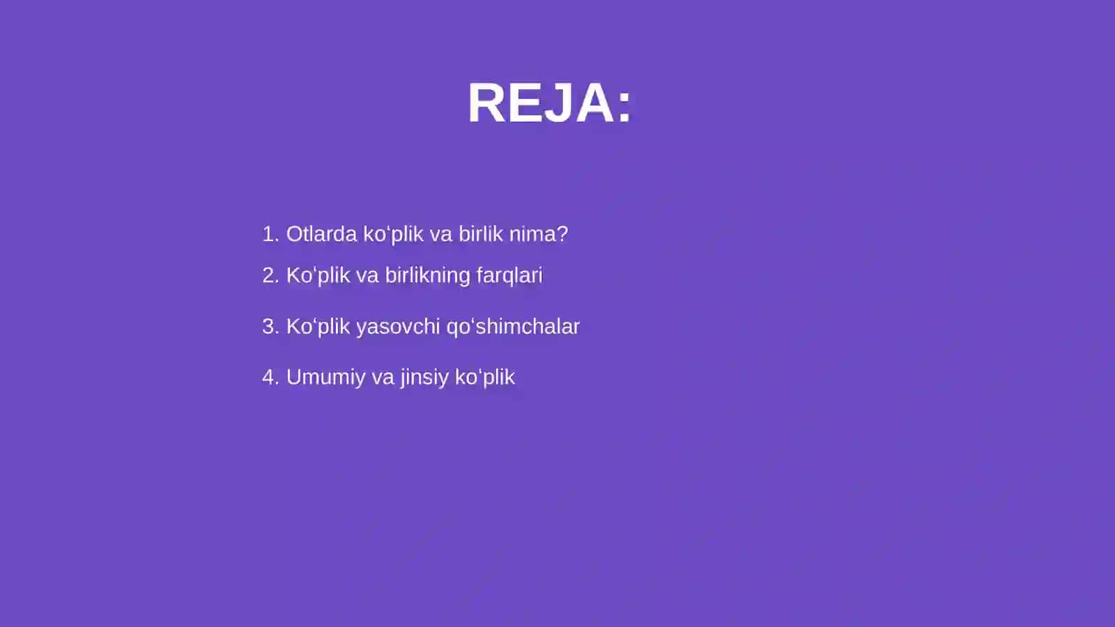 Otlarda koʻplik va birlik 2