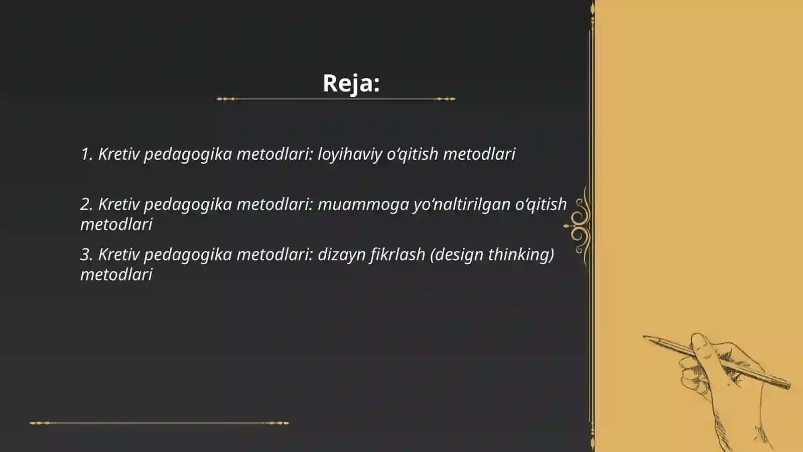 Kretiv pedagogika metodlari 2