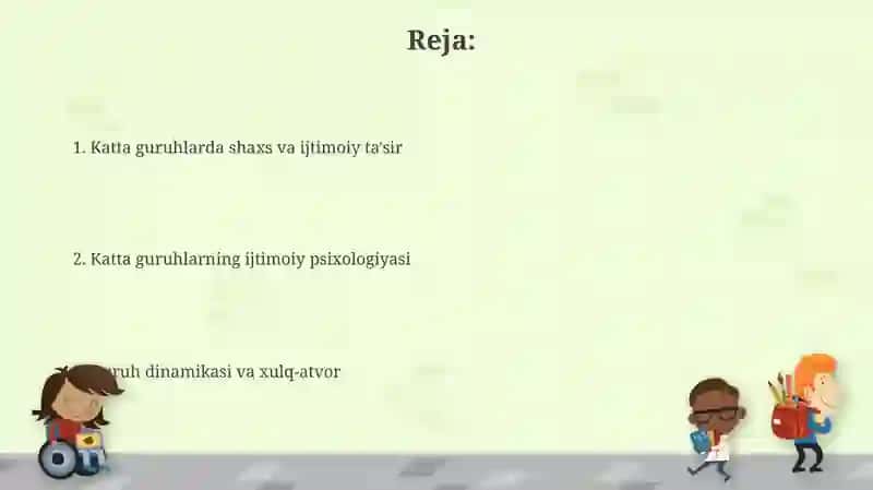 Katta guruhlar psixologiyasi 2
