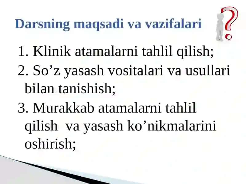 Кlinik terminologiyaga kirish 2