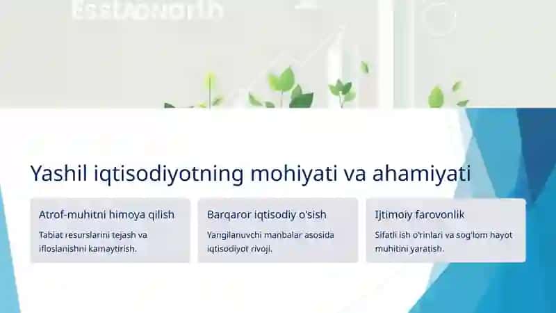 Yashil iqtisodiyot 2030 2