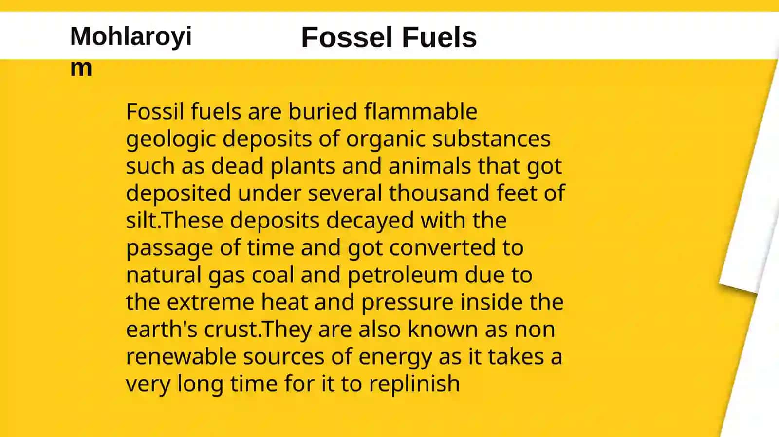 Fossil Fuels Presentation 2