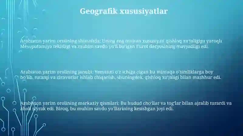 Arabiston Yarim Orolining Islomdan Oldingi Davri 2
