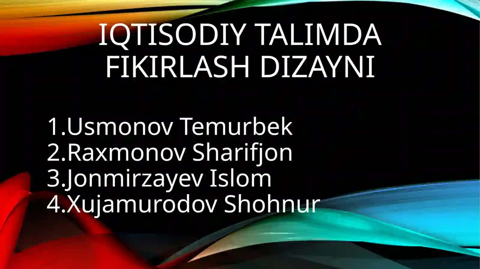 Fikrlash dizayni 2