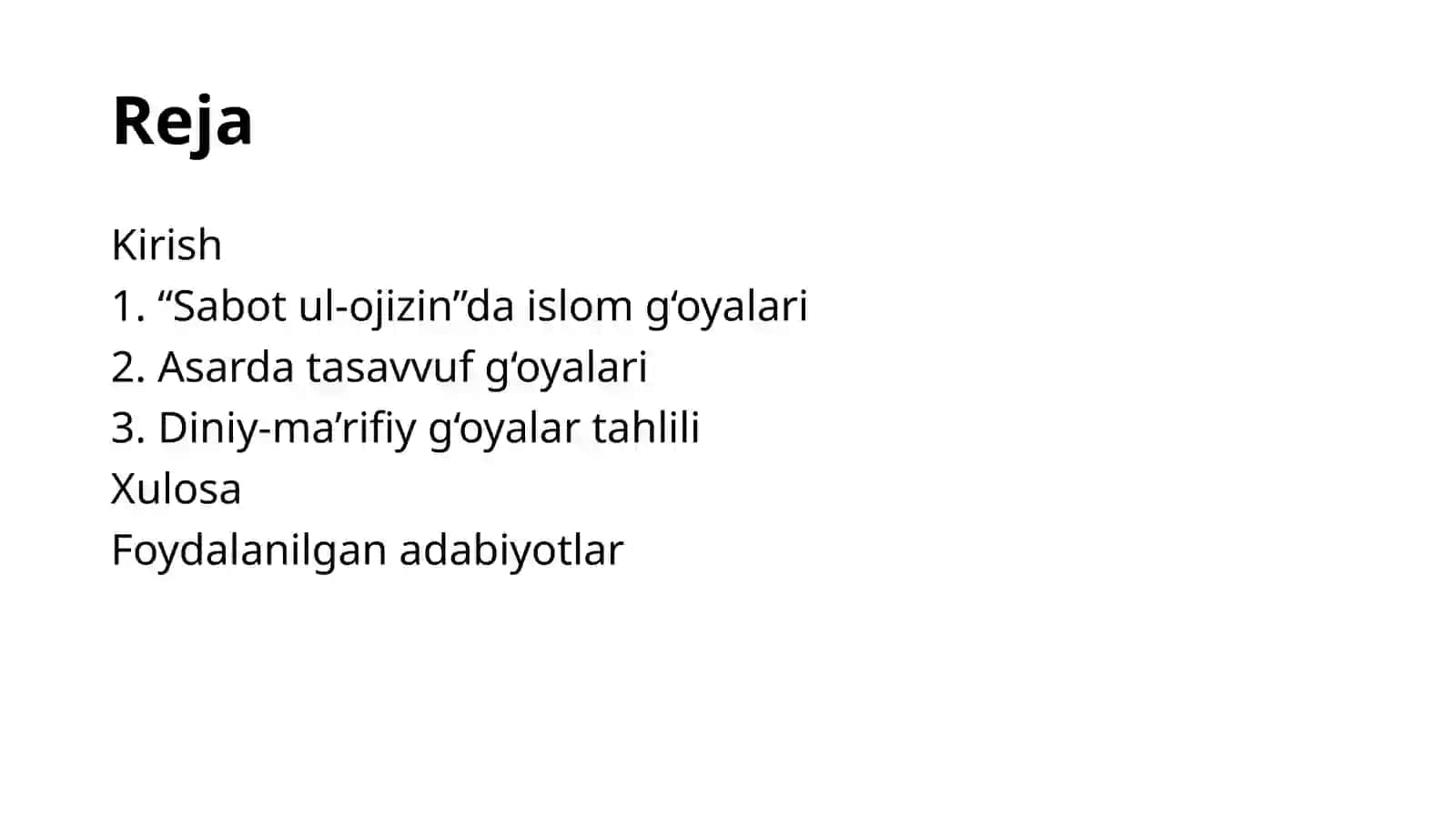 Sabot ul-ojizin 2