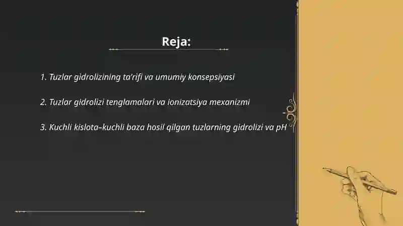 Tuzlar gidrolizi 2